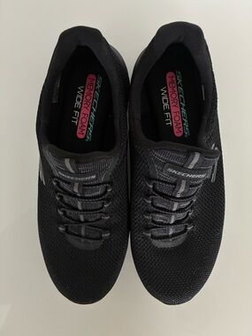 Skechers Black Slip-On Knit Sneakers